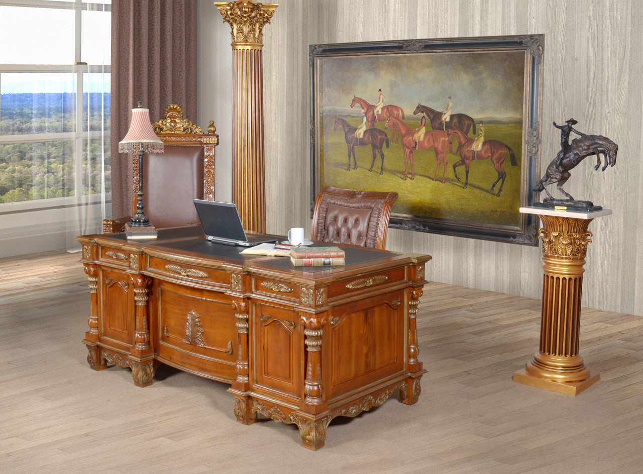 Monarch Large Executive Desk Mahogany