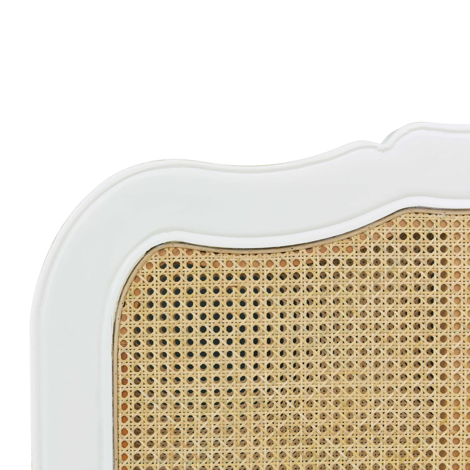 Covington Rattan Bed Rattan -Architectural White, Rattan Natural,  King