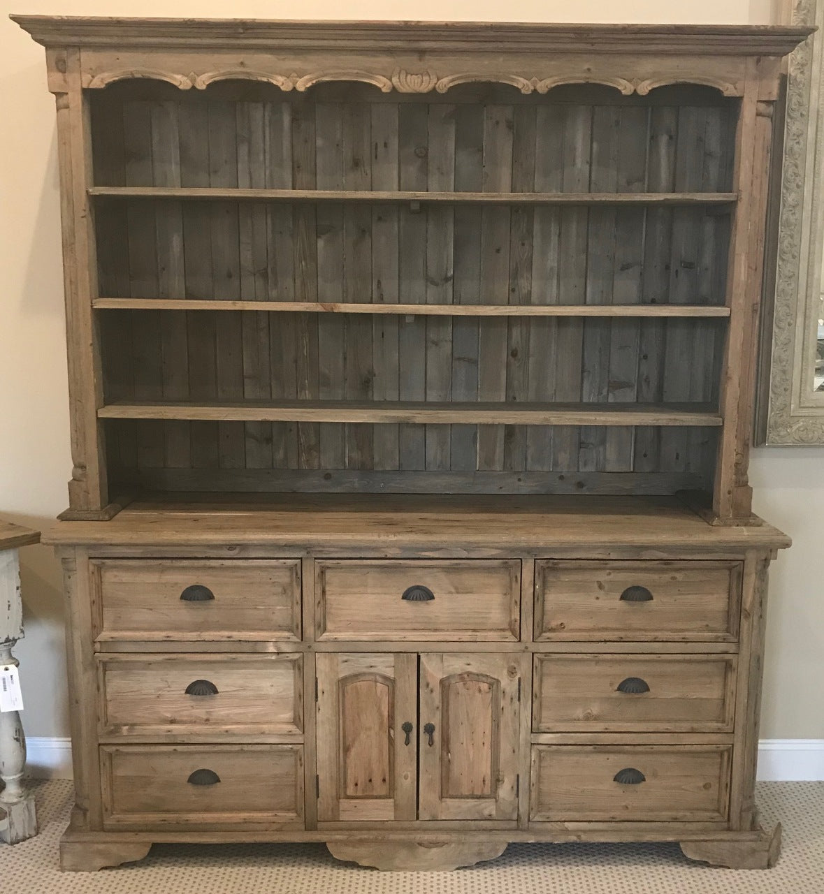 Farmhouse Buffet and Hutch Natural - Furniture on Main