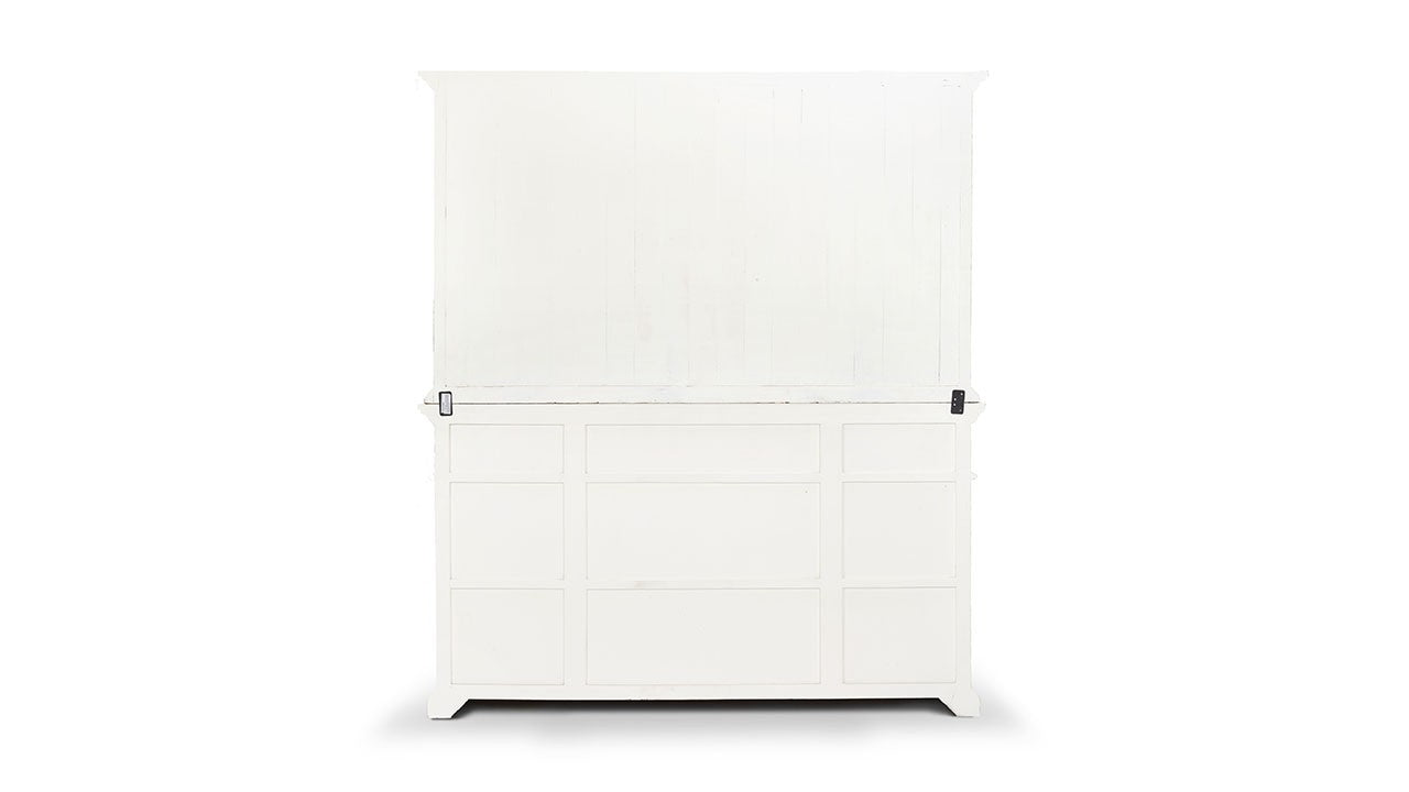 Farmhouse Buffet with Hutch White Distressed - Furniture on Main