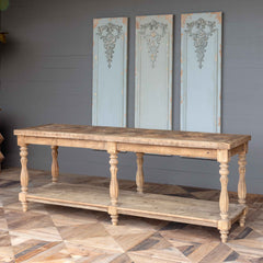 Farmhouse Large Console Work Table Island - Furniture on Main