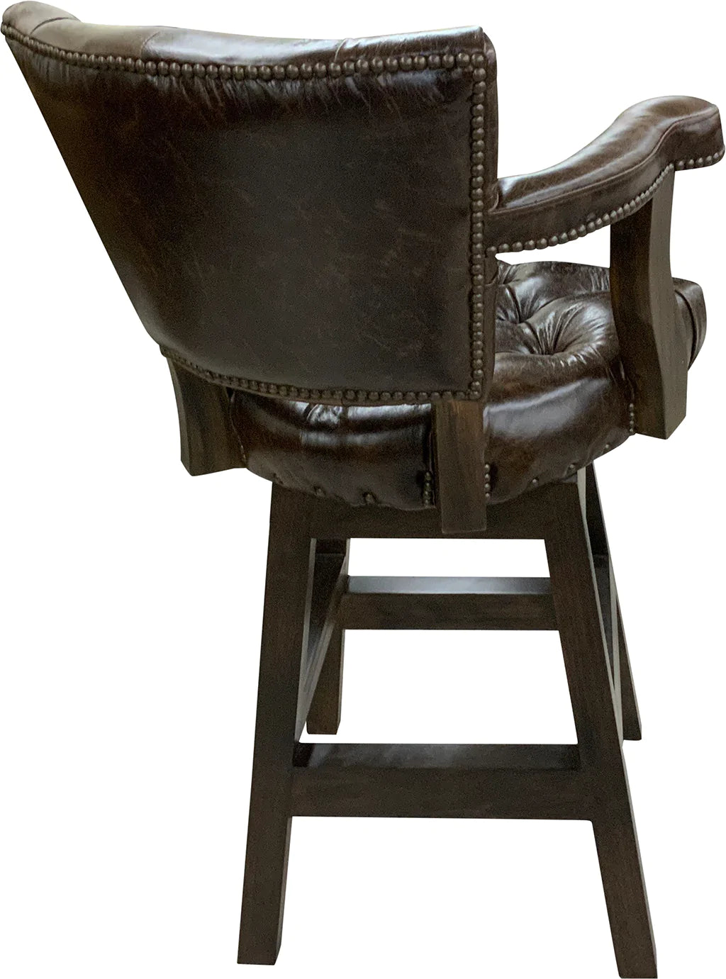 Billiards Vintage leather hand tufted Barstool Counter Height
