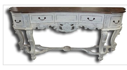 Old World Antiqued White Sideboard - Furniture on Main