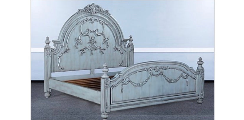 Old World Classic King Bed Turquoise - Furniture on Main