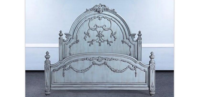 Old World Classic King Bed Turquoise - Furniture on Main