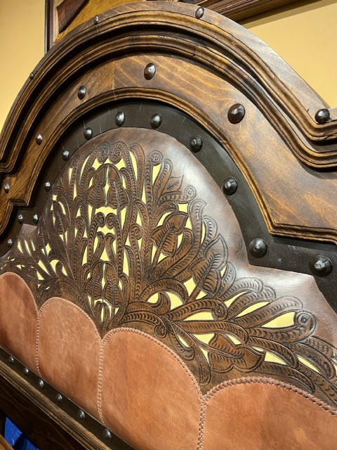 Telluride Tooled King Headboard & Footboard Custom Order