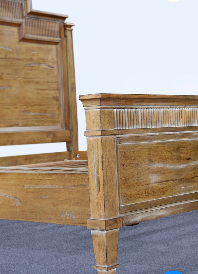 Windsor King Bed Beachwood - Furniture on Main