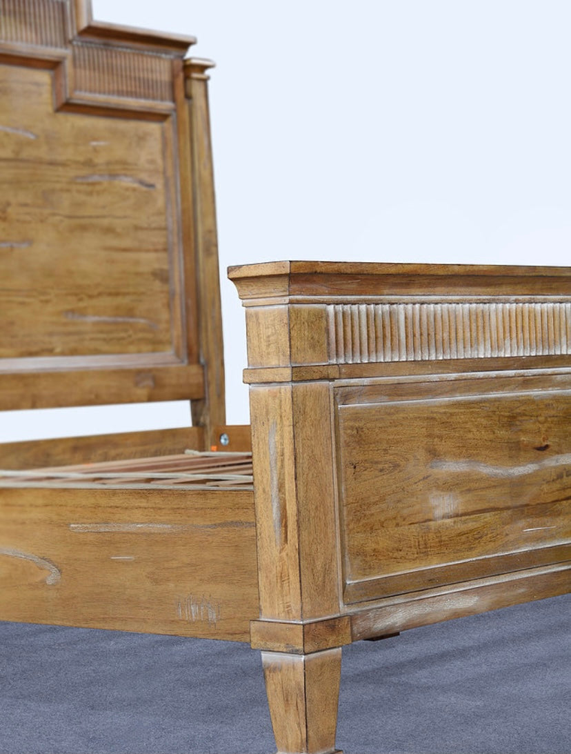 Windsor King Bed Beachwood - Furniture on Main