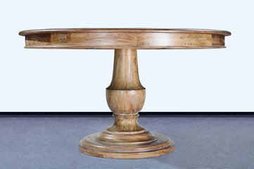 Tuscany 54" Round Pedestal Dining Table Beachwood - Furniture on Main