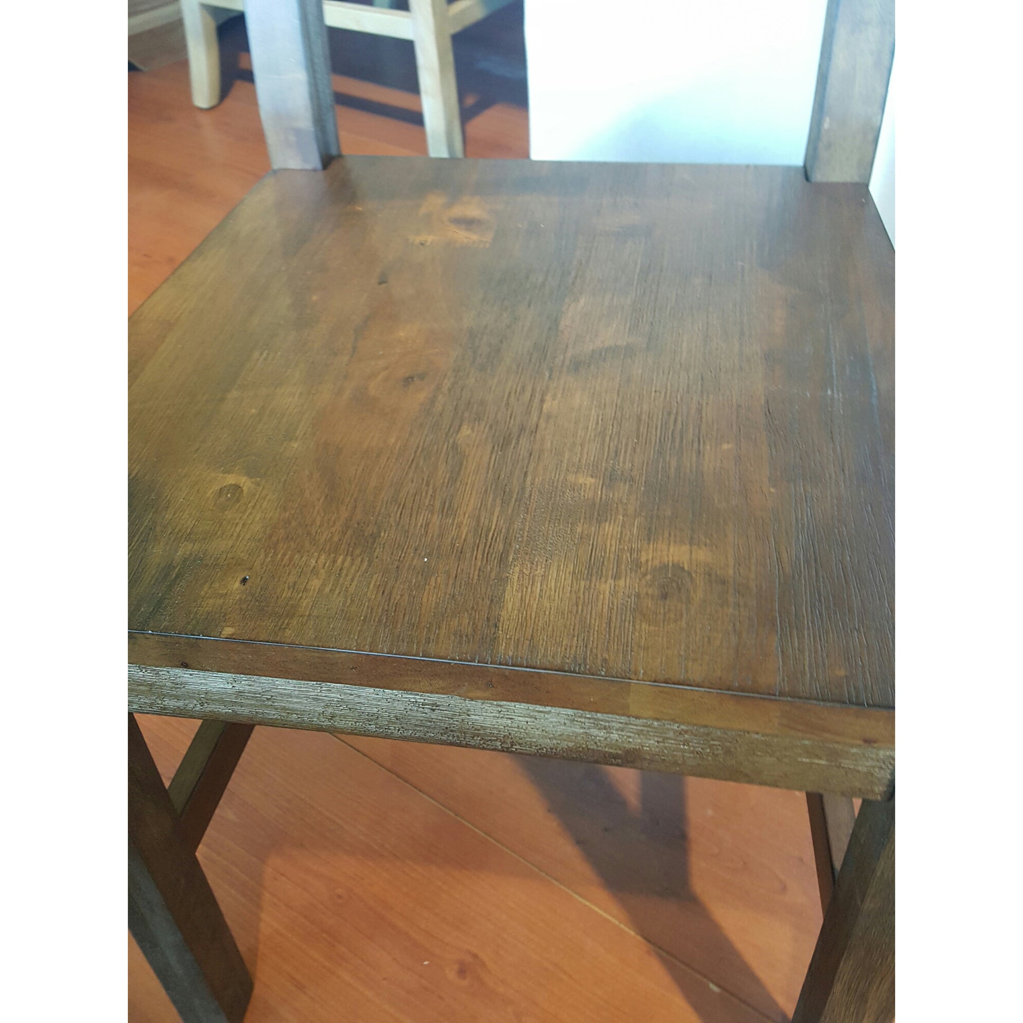 Farmhouse Ladderback Dining Chair Rustic Pecan Set of 4 - Furniture on Main