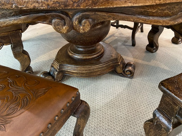 Mediterranean 72" Dining Table  5 pc. Set