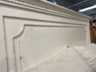Heirloom King Bed White Distressed - Furniture on Main