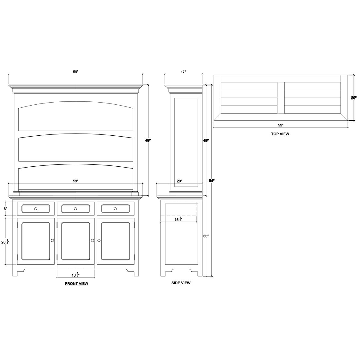 Aries Open Hutch Special Order