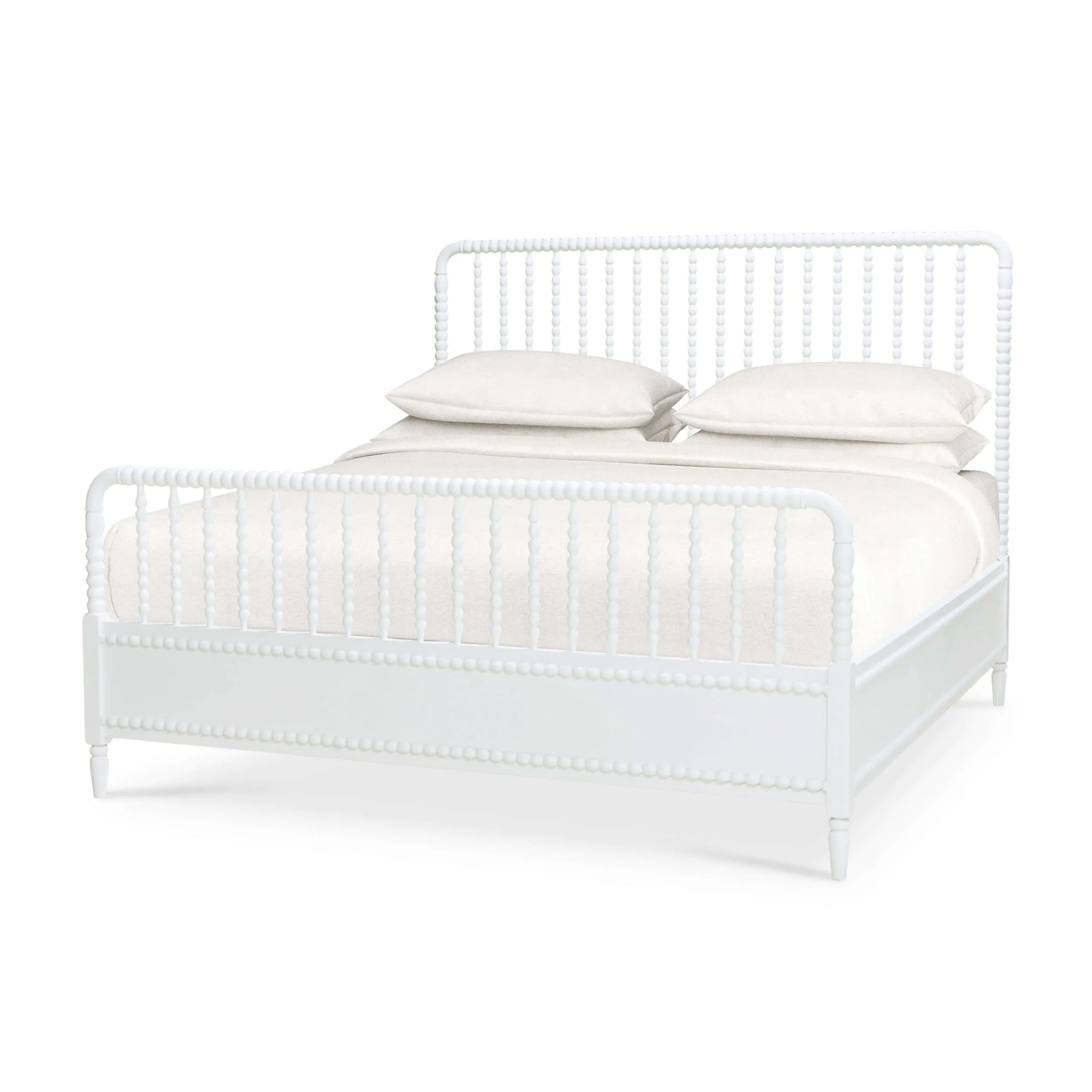 Cholet Bed King Architectural White, Light Distressed