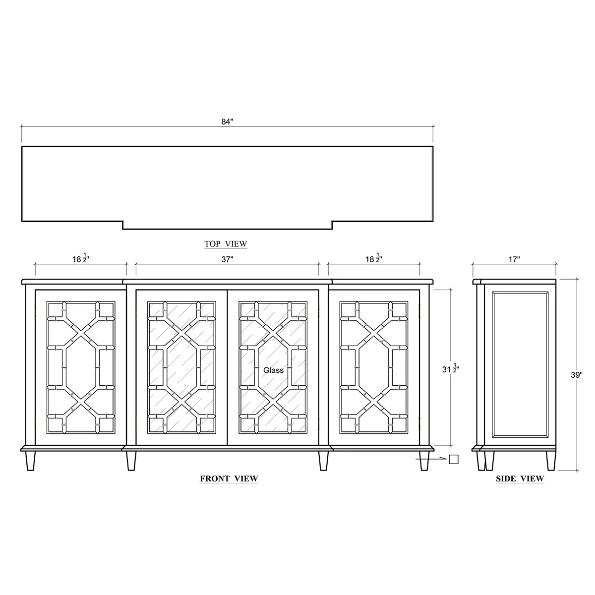 Grosvenor Credenza in Fruitwood