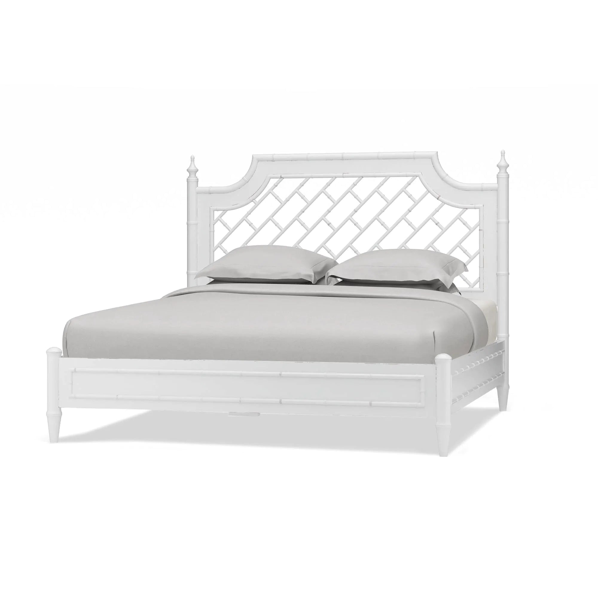 Chelsea Bed King Architectural White, Light Distressed