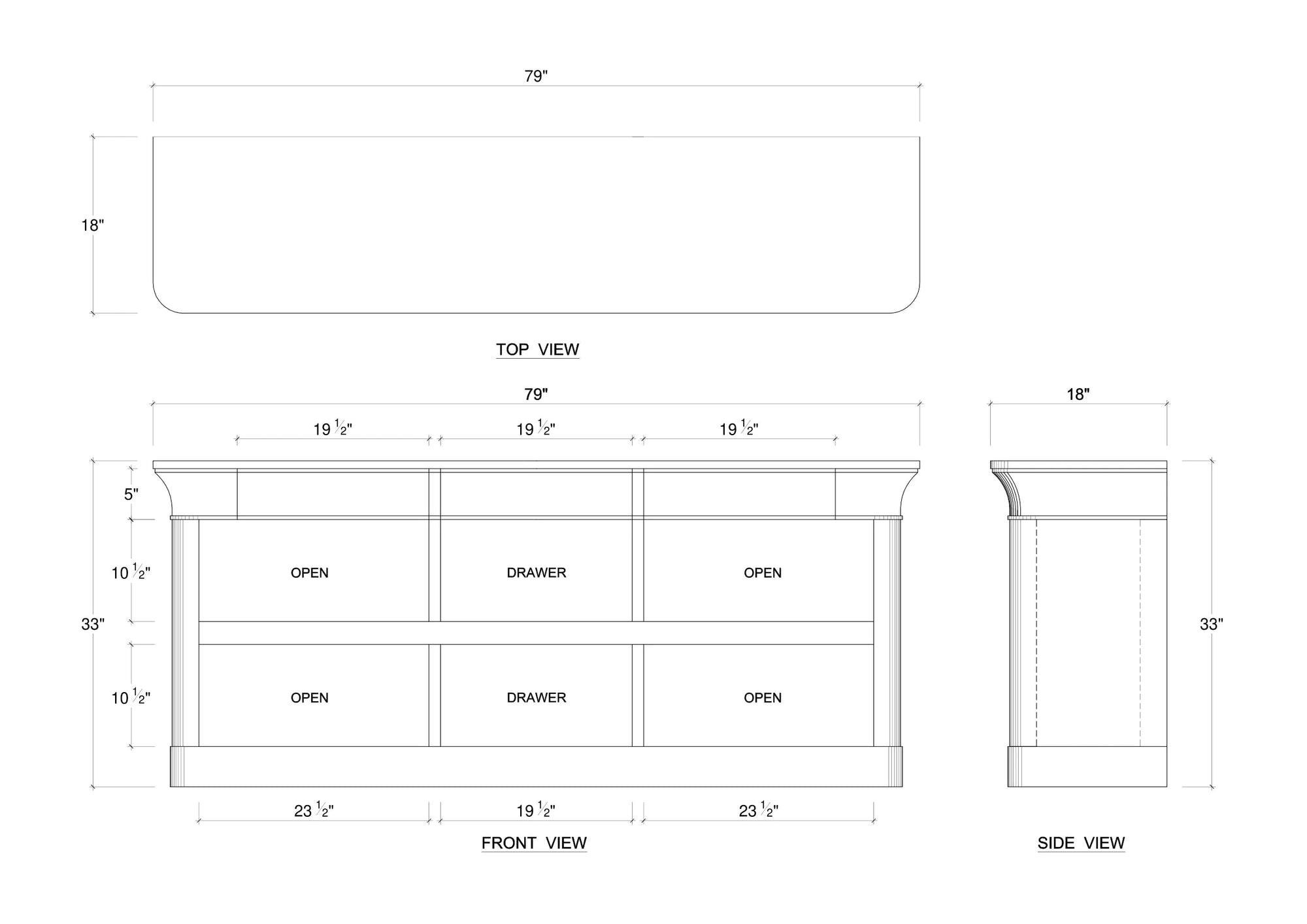 Sandhurst Larger Console in Fruitwood Bramble