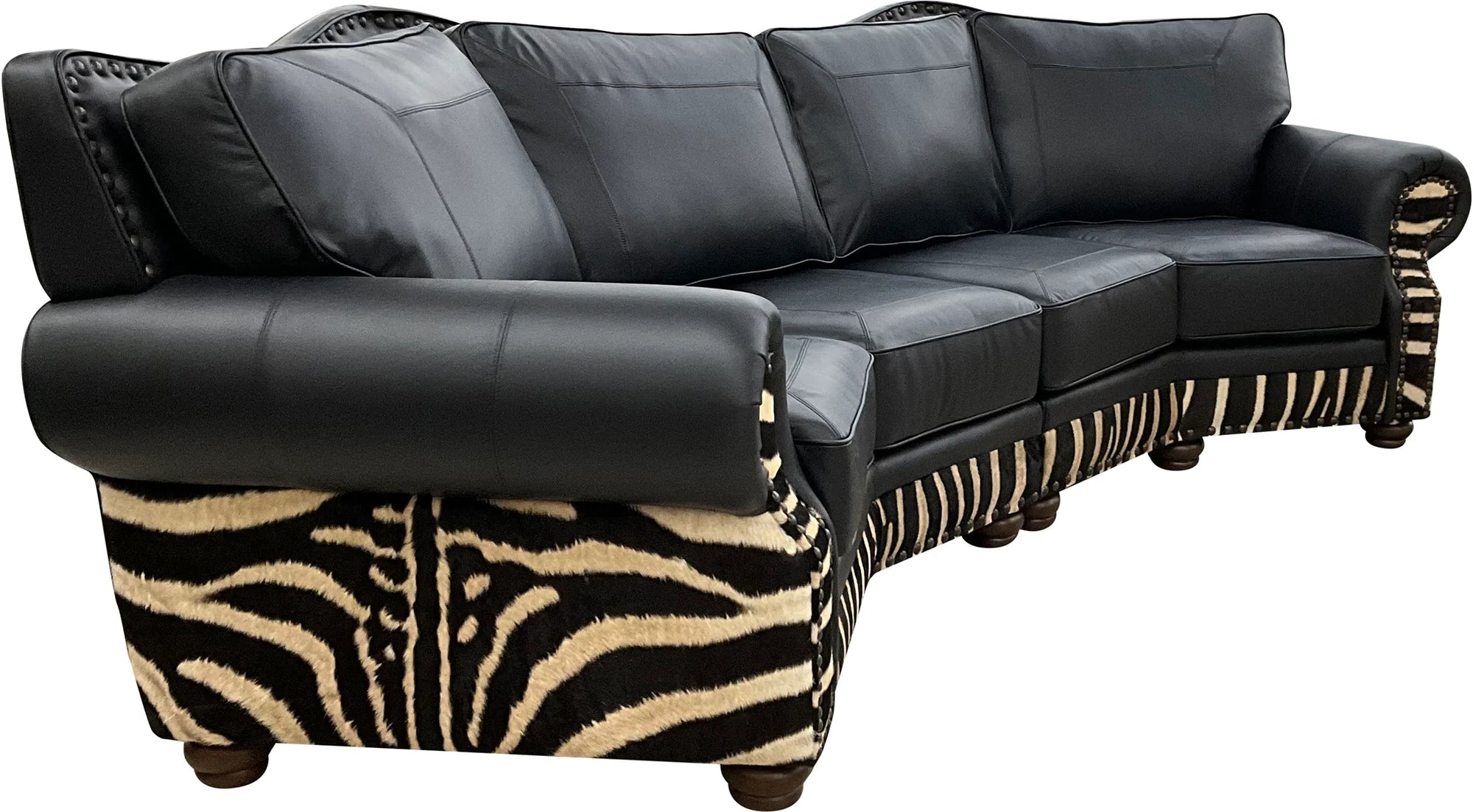 Zebra Curved Sofa Hair on Hide - Custom Made