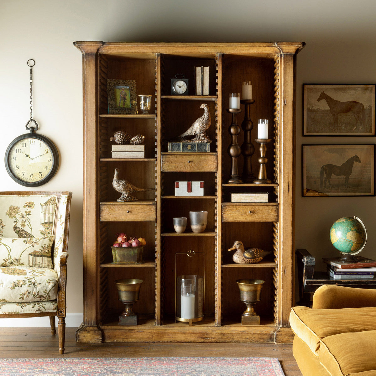 Bradley Adjustable Shelf Wooden Bookcase Display Cabinet
