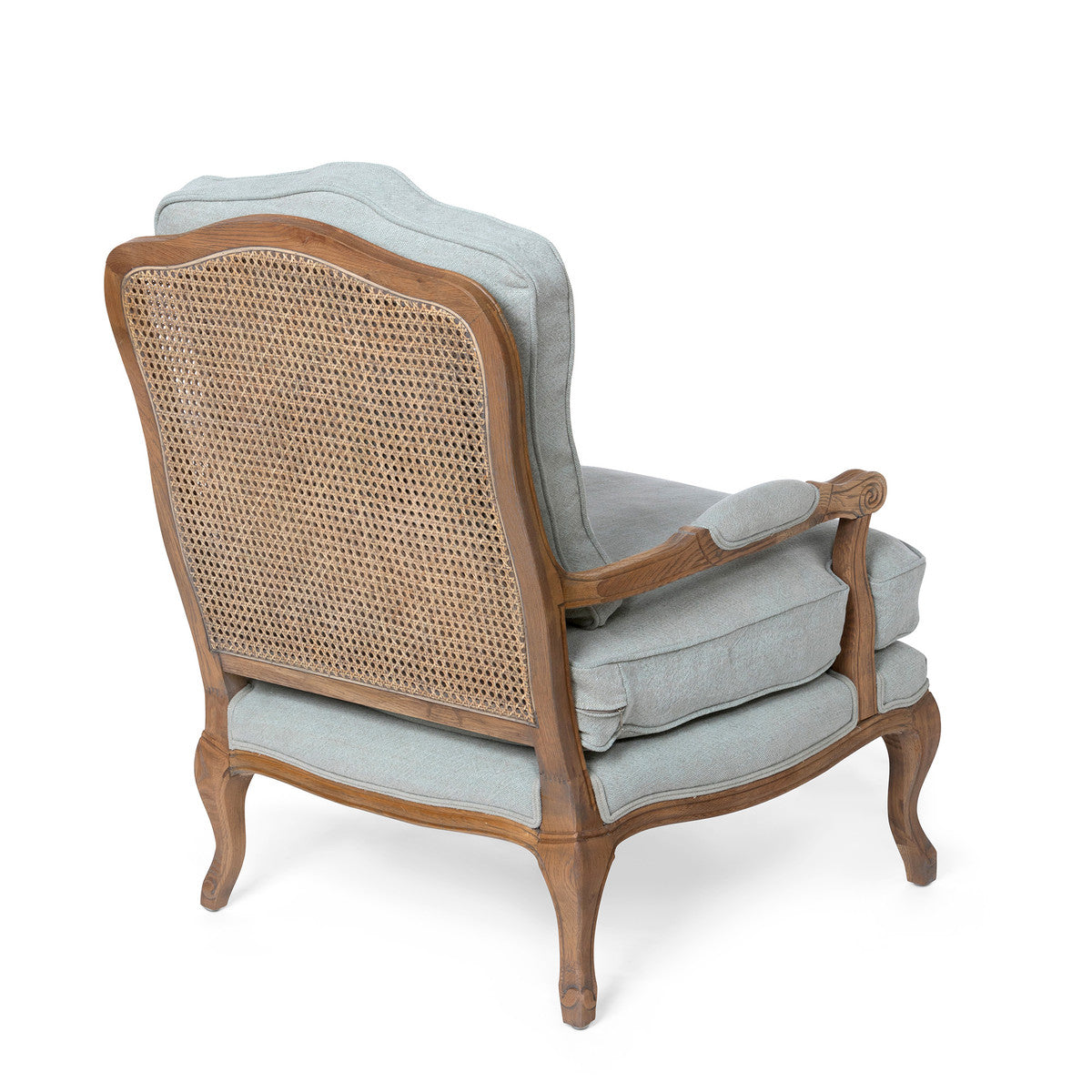 Camille Upholstered Arm Chair Louis XV silhouette