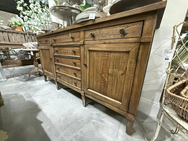 Jefferson Sideboard with Walnut Finish Reclaimed Wood