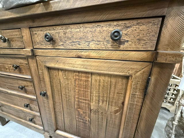 Jefferson Sideboard with Walnut Finish Reclaimed Wood