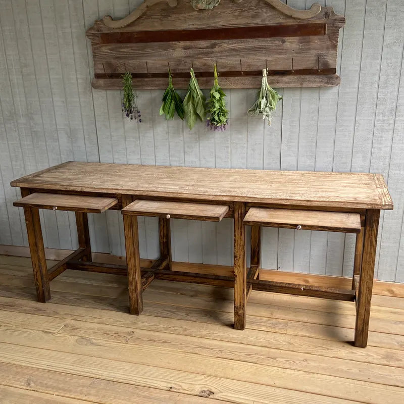 Library Archive Table Wood 80" L