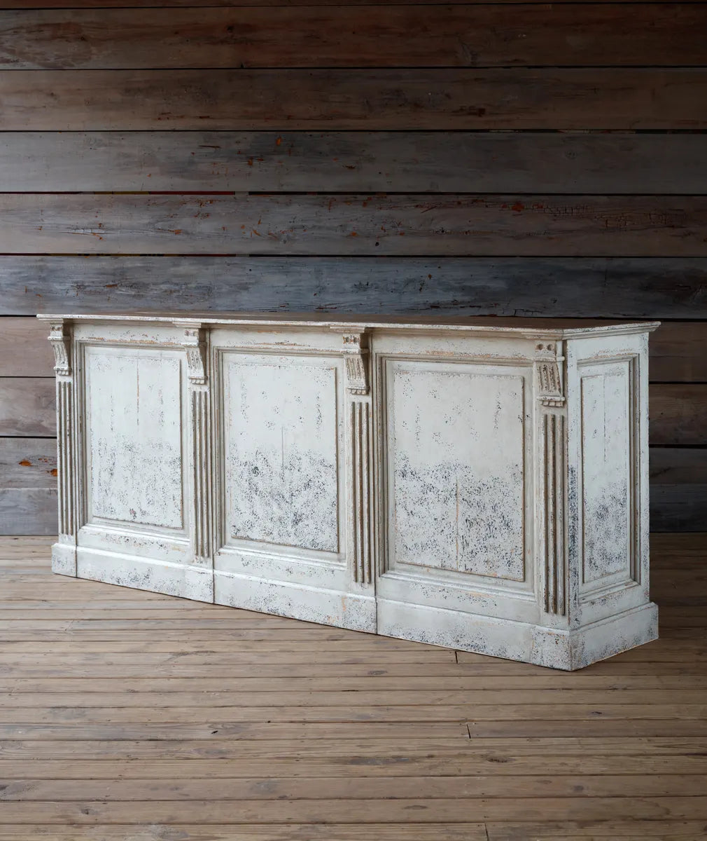 General Store Painted Counter Bar with Storage