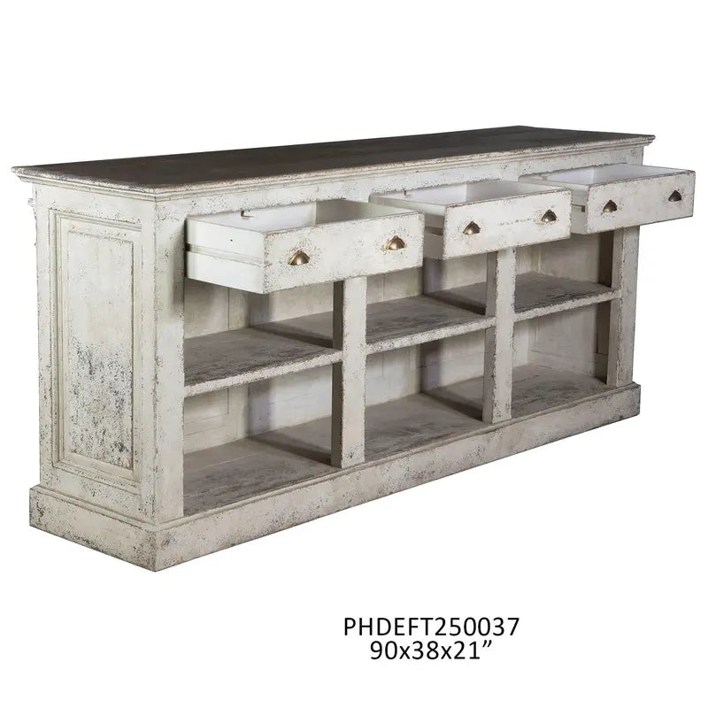 General Store Painted Counter Bar with Storage