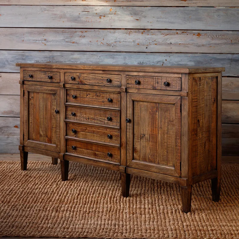 Jefferson Sideboard with Walnut Finish Reclaimed Wood