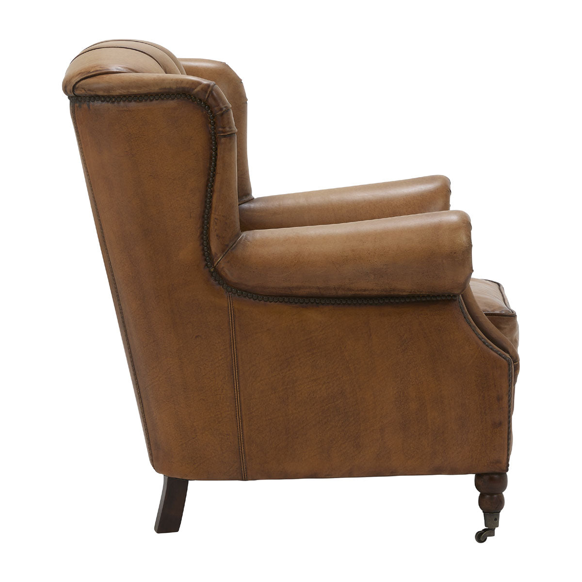 FLORENCE ARMCHAIR IN ANTIQUED BUFFALO
