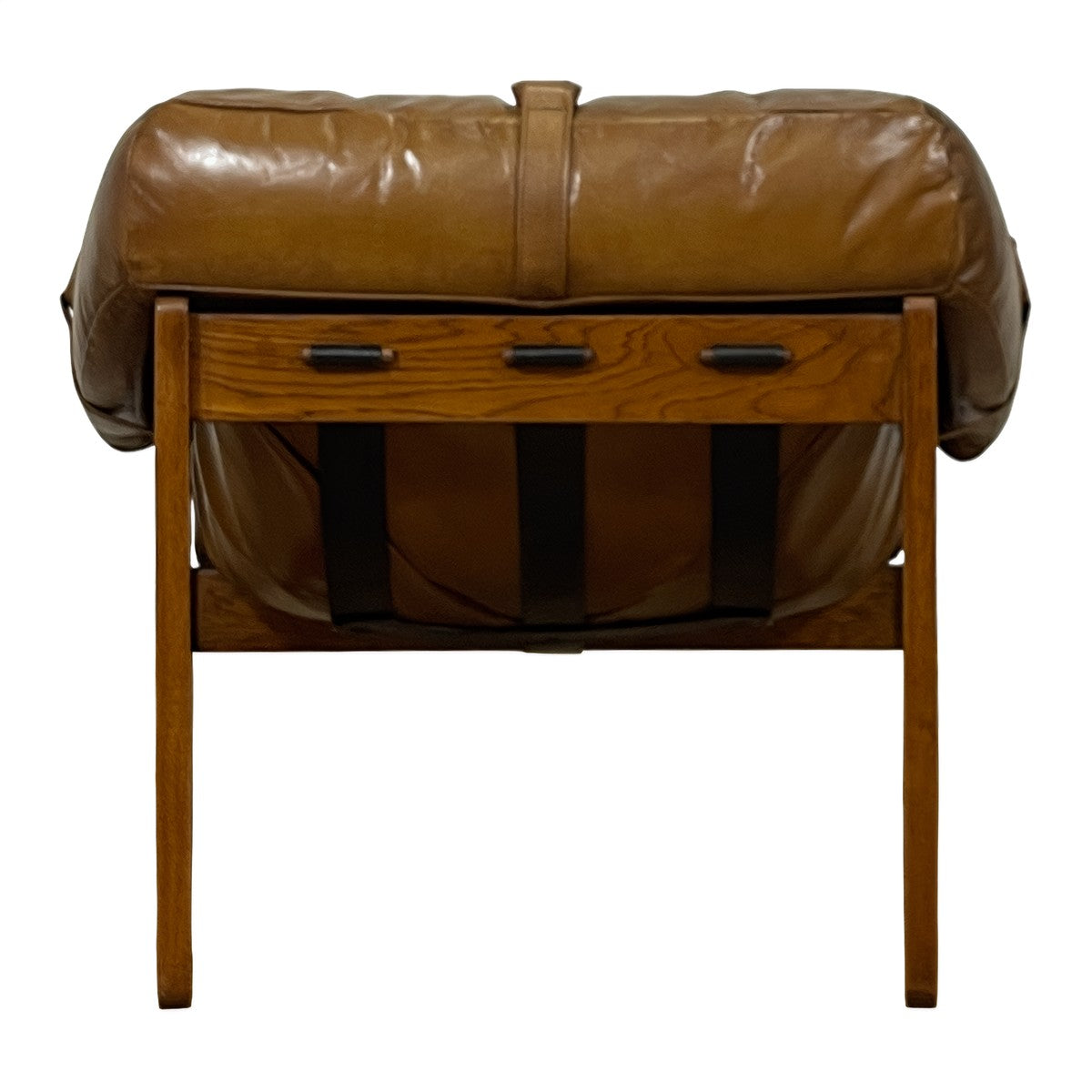 Bruce Armchair in Brown Leather Upholstery