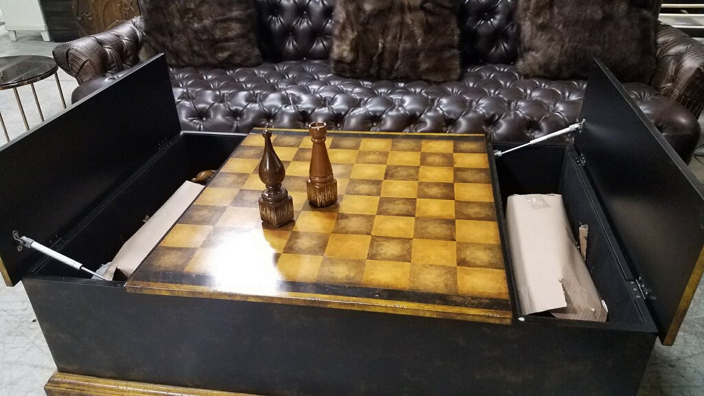 Large Chess Game Set Coffee Table