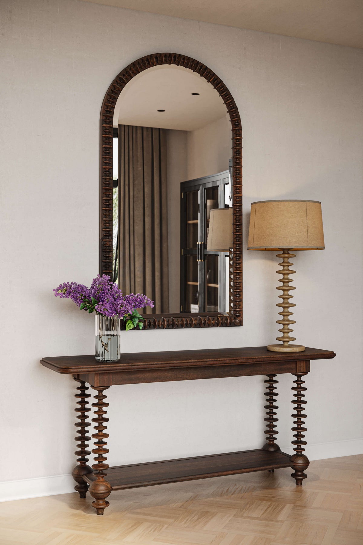 Milano Console Table in Walnut Bramble