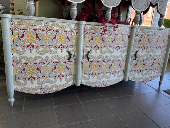 Steven Shell Chelsea Three Door Side Board Buffet Hand Painted