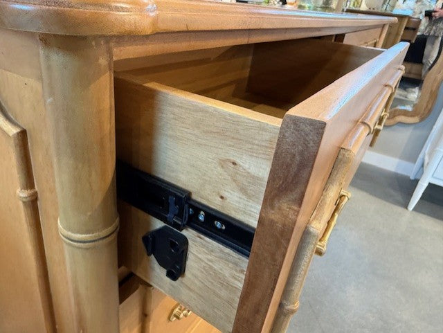 Bramble Chelsea Upholstered Bed Queen in Antique French Oak w/ Dinara Natural Fabric