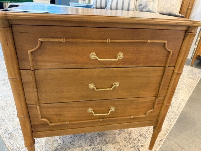 Bramble Chelsea Upholstered Bed Queen in Antique French Oak w/ Dinara Natural Fabric