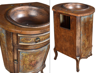 Old World Copper Sink Single Vanity - Furniture on Main