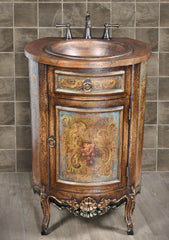 Old World Copper Sink Single Vanity - Furniture on Main