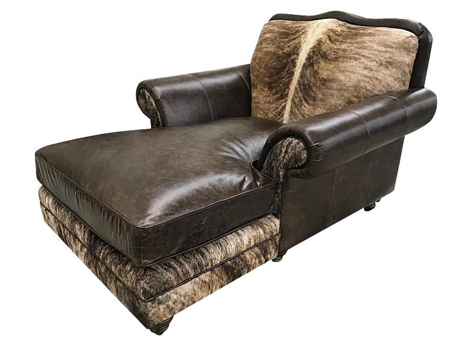 Leather Chaise Lounge Vintage leather exotic
