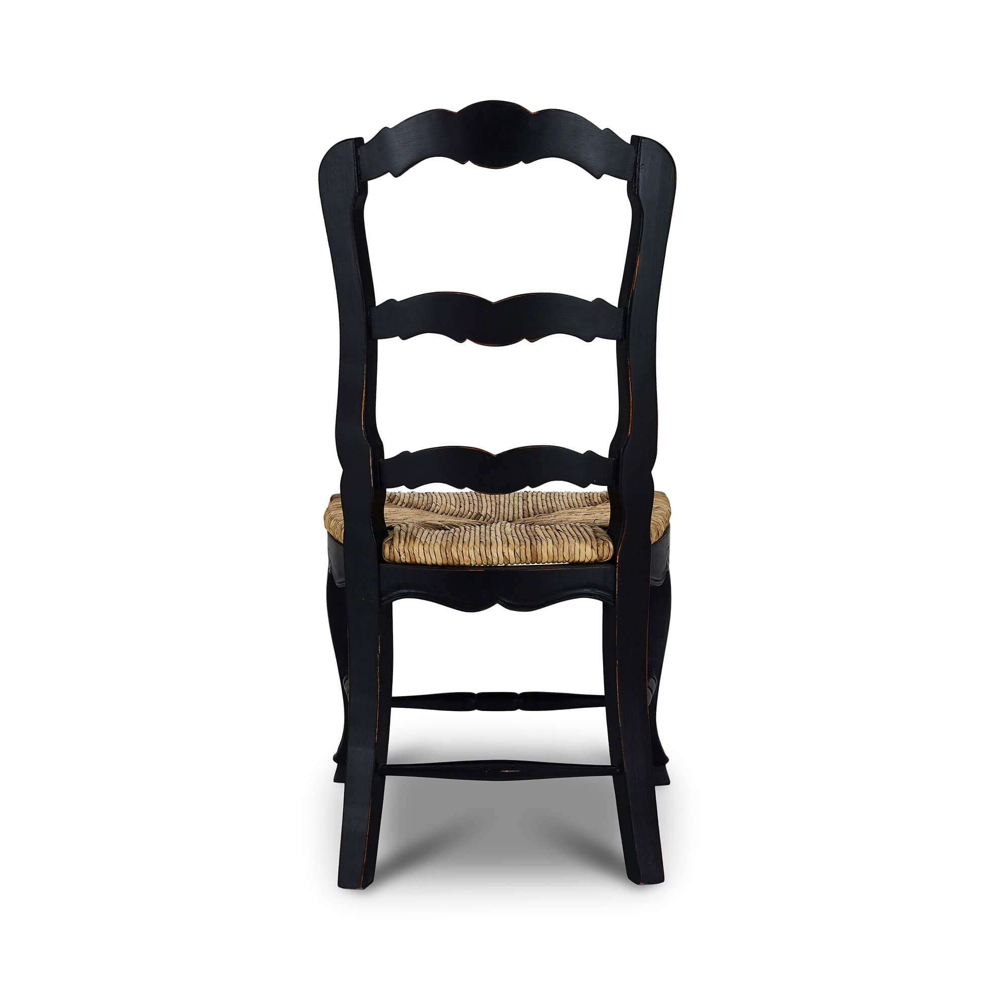 Provincial Side Dining Chair Black Set of 6