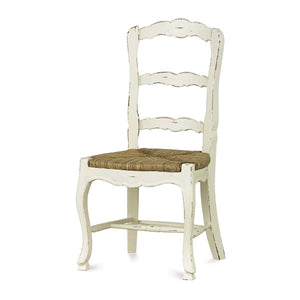 French Country Ladderback Dining Chair Set of 4 White - Furniture on Main