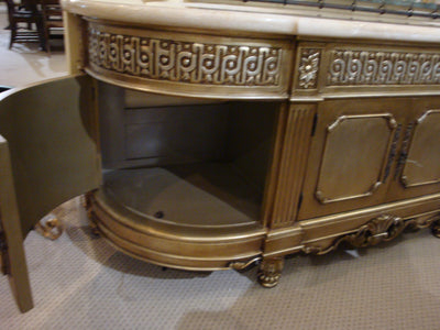 Gold Gilt Double Carved Vanity Marble Top - Furniture on Main