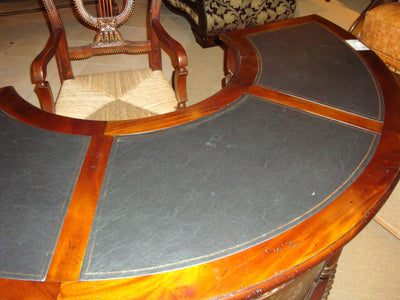 Demilune Inlay Mahogany Desk - Furniture on Main