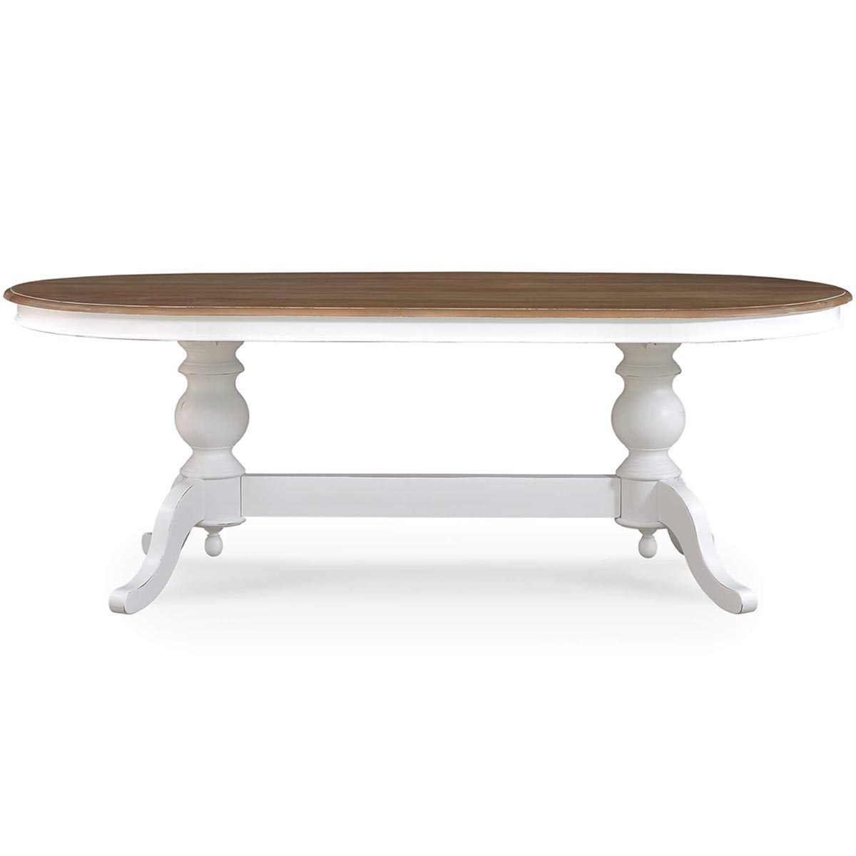 Farmhouse Oval Dining Table Primative Distressed