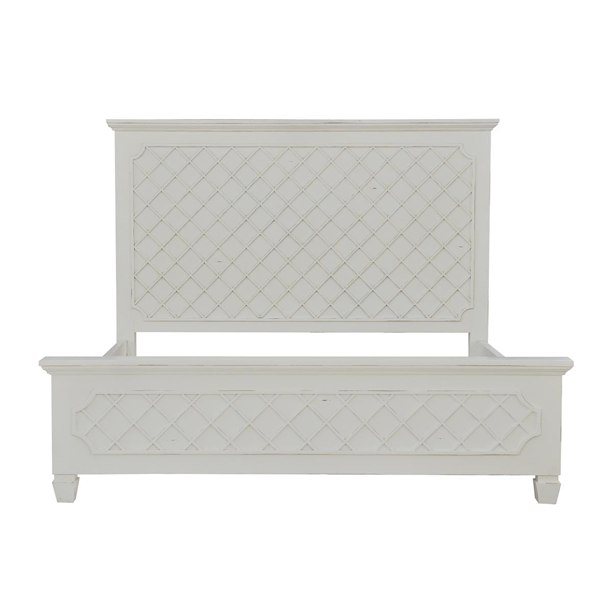 Elegant Mahogany King Bed White - Furniture on Main