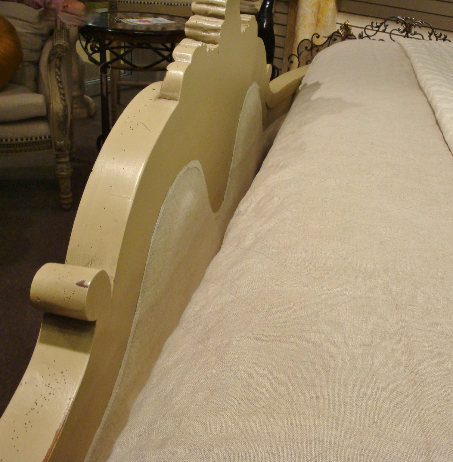 Massive Mansion King Bed Parchment Finish - Furniture on Main
