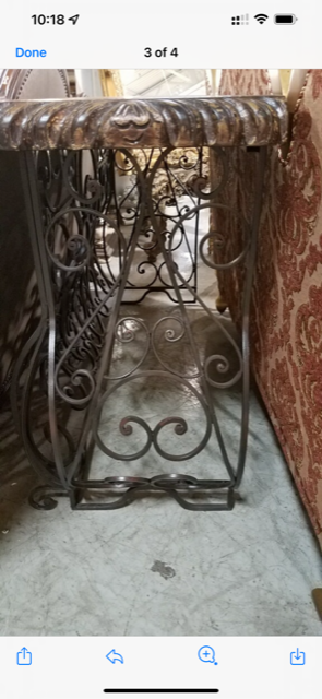 Forged Iron Console Table