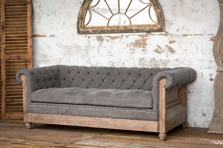 Deconstructed Exposed Wood Frame Sofa Chesterfield - Furniture on Main