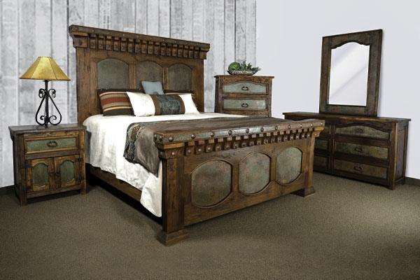 El Cortez King Bed Copper - Furniture on Main